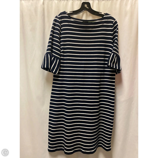 Dress Casual Midi By Talbots In Navy, Size: L