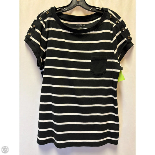 Top Short Sleeve By Talbots In Black, Size: Xl