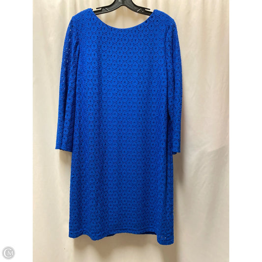 Dress Casual Midi By Chicos In Blue, Size: L