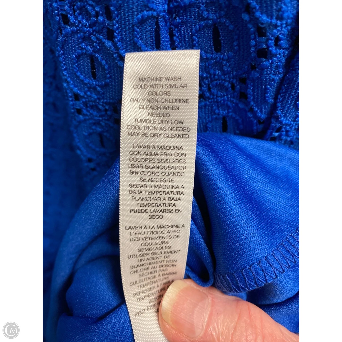 Dress Casual Midi By Chicos In Blue, Size: L