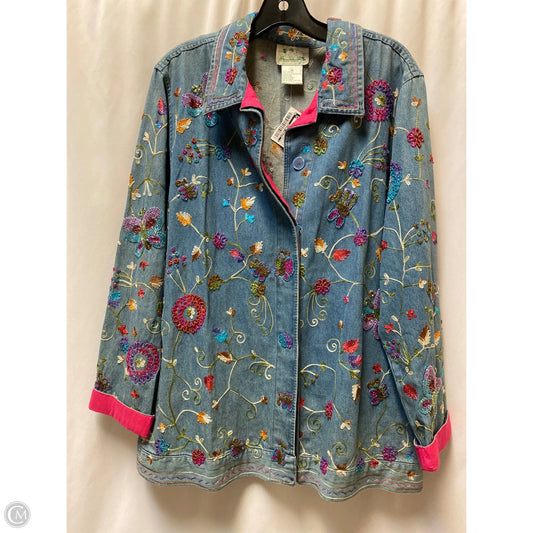 Jacket Denim By Clothes Mentor In Blue Denim, Size: M