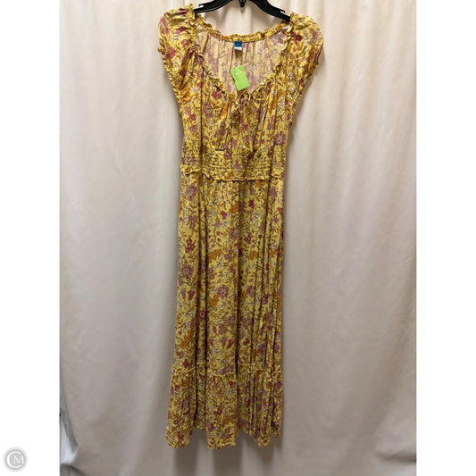 Dress Casual Maxi By Old Navy In Yellow, Size: M