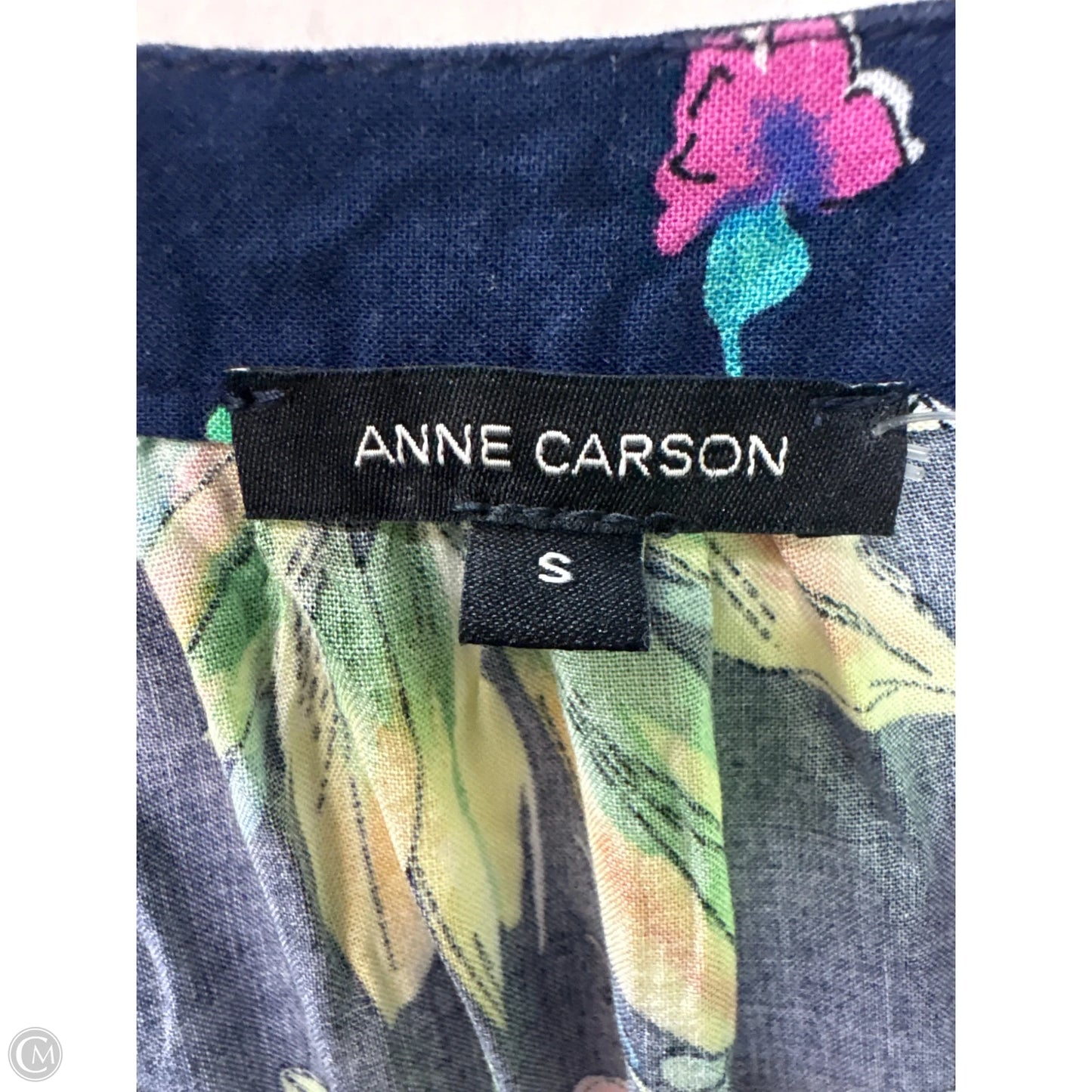 Top Short Sleeve By Anne Carson In Blue, Size: S