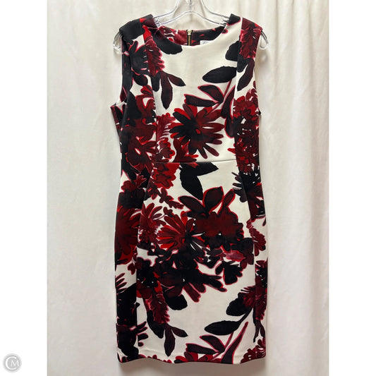 Dress Casual Midi By Calvin Klein In Red, Size: L