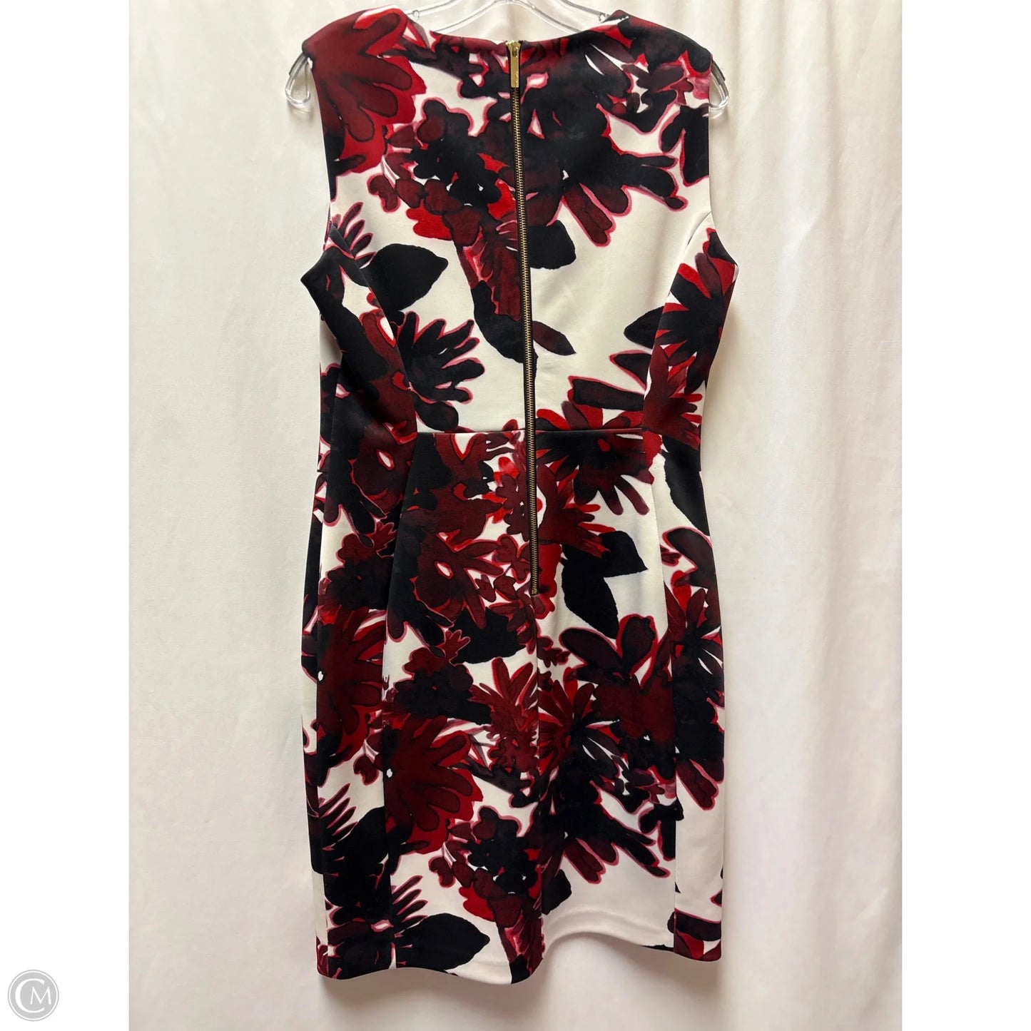 Dress Casual Midi By Calvin Klein In Red, Size: L