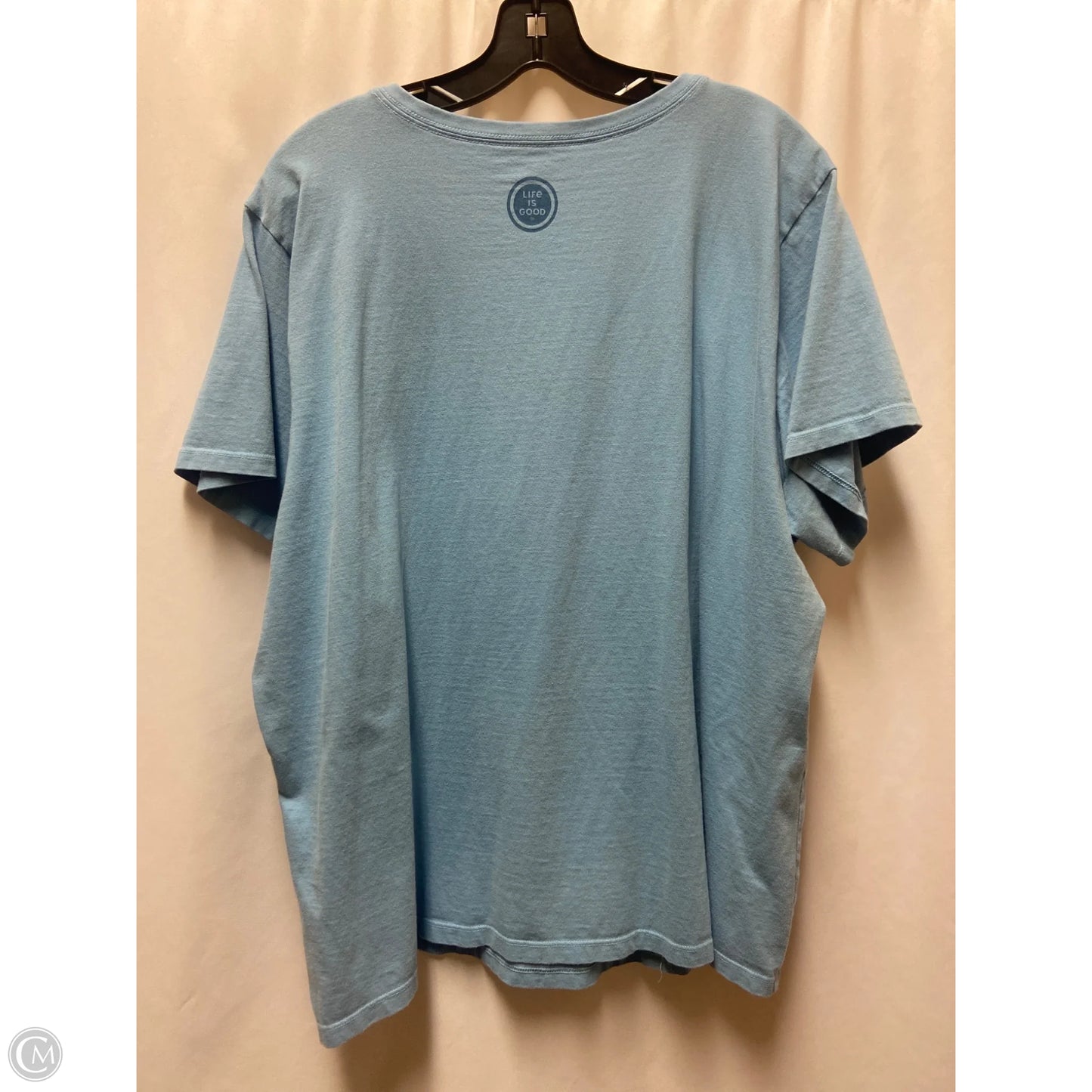 Top Short Sleeve By Life Is Good In Blue, Size: Xxl