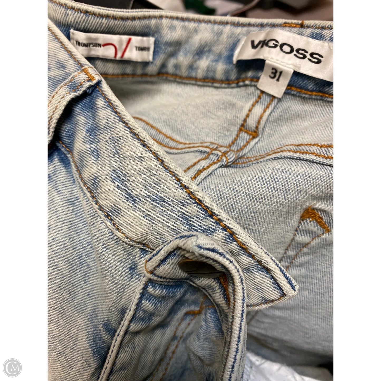 Jeans Straight By Vigoss In Blue Denim, Size: 12