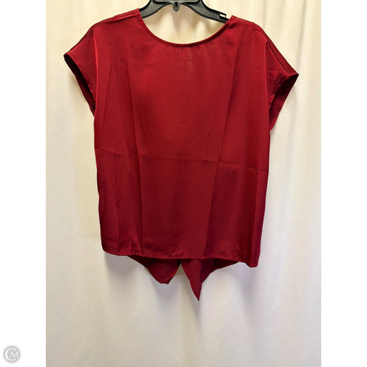 Top Short Sleeve By Shein In Maroon, Size: L