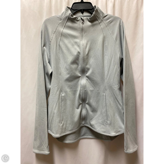 Athletic Jacket By Yogalicious In Grey, Size: Xl