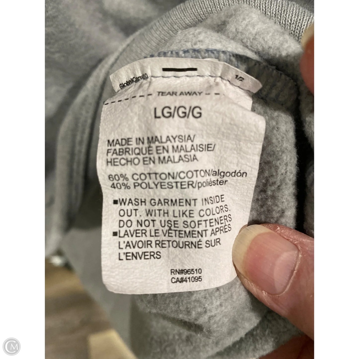 Sweatshirt Hoodie By Under Armour In Grey, Size: L