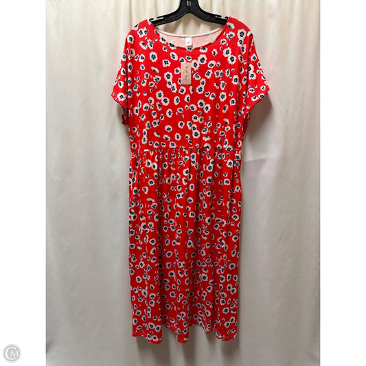 Dress Casual Maxi By Clothes Mentor In Red, Size: 2x