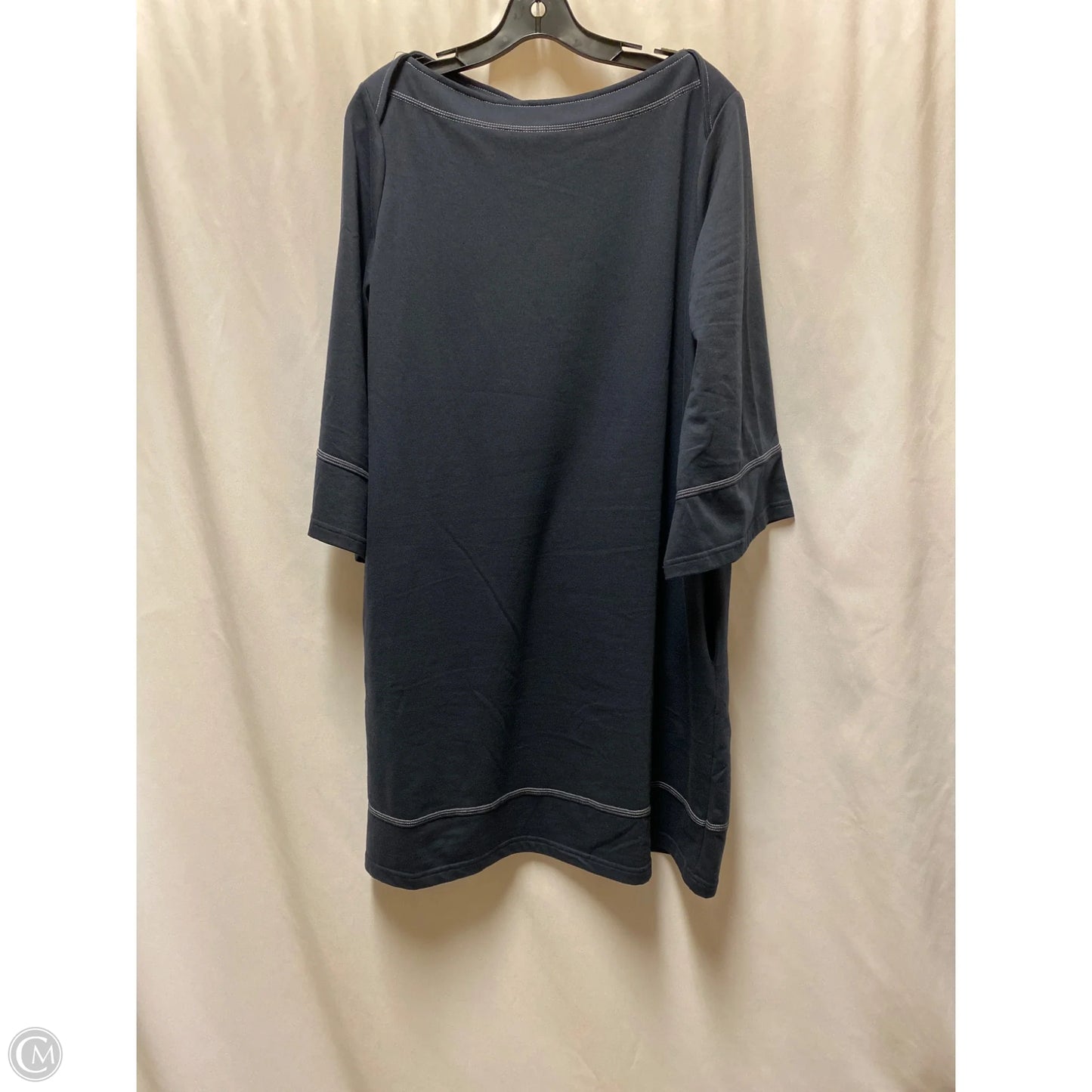 Dress Casual Midi By Suzanne Betro In Navy, Size: Xl
