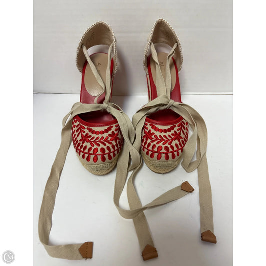Sandals Heels Wedge By Aldo In Red, Size: 5