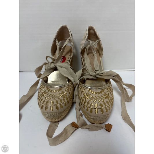 Sandals Heels Wedge By Aldo In Tan, Size: 5