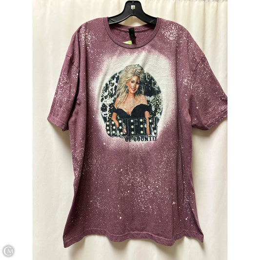 Top Short Sleeve By Gildan In Purple, Size: 2x