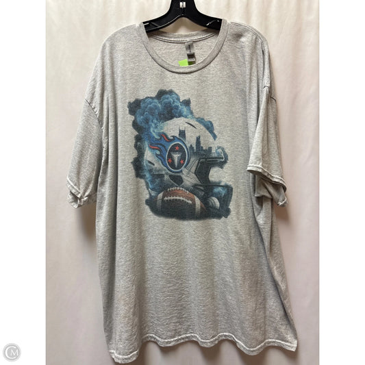 Top Short Sleeve By Gildan In Grey, Size: 3x