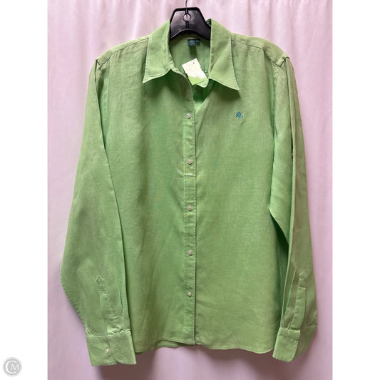 Top Long Sleeve By Ralph Lauren In Green, Size: M