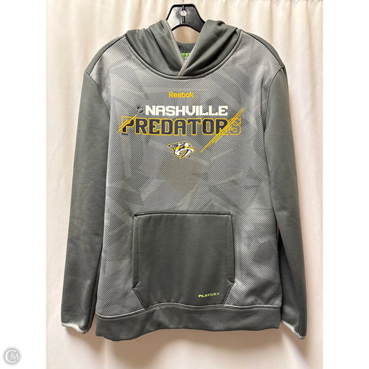 Sweatshirt Hoodie By Reebok In Green, Size: L