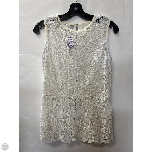 Top Sleeveless By Cabi In White, Size: S
