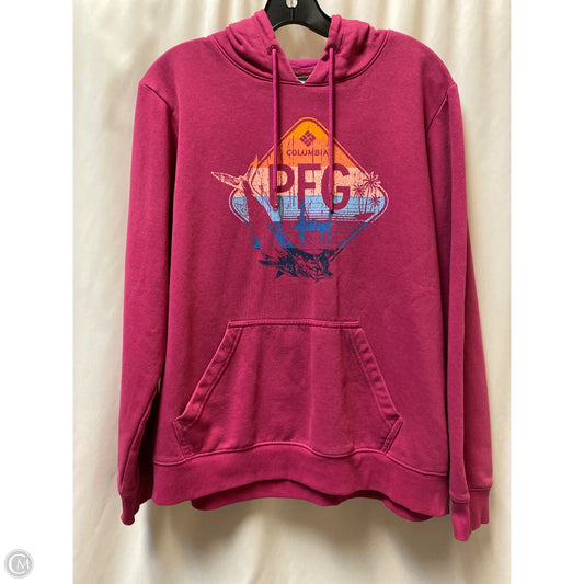 Sweatshirt Hoodie By Columbia In Pink, Size: L