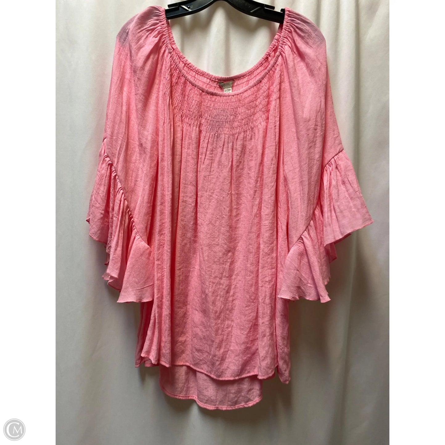 Top Short Sleeve By Cato In Pink, Size: 3x