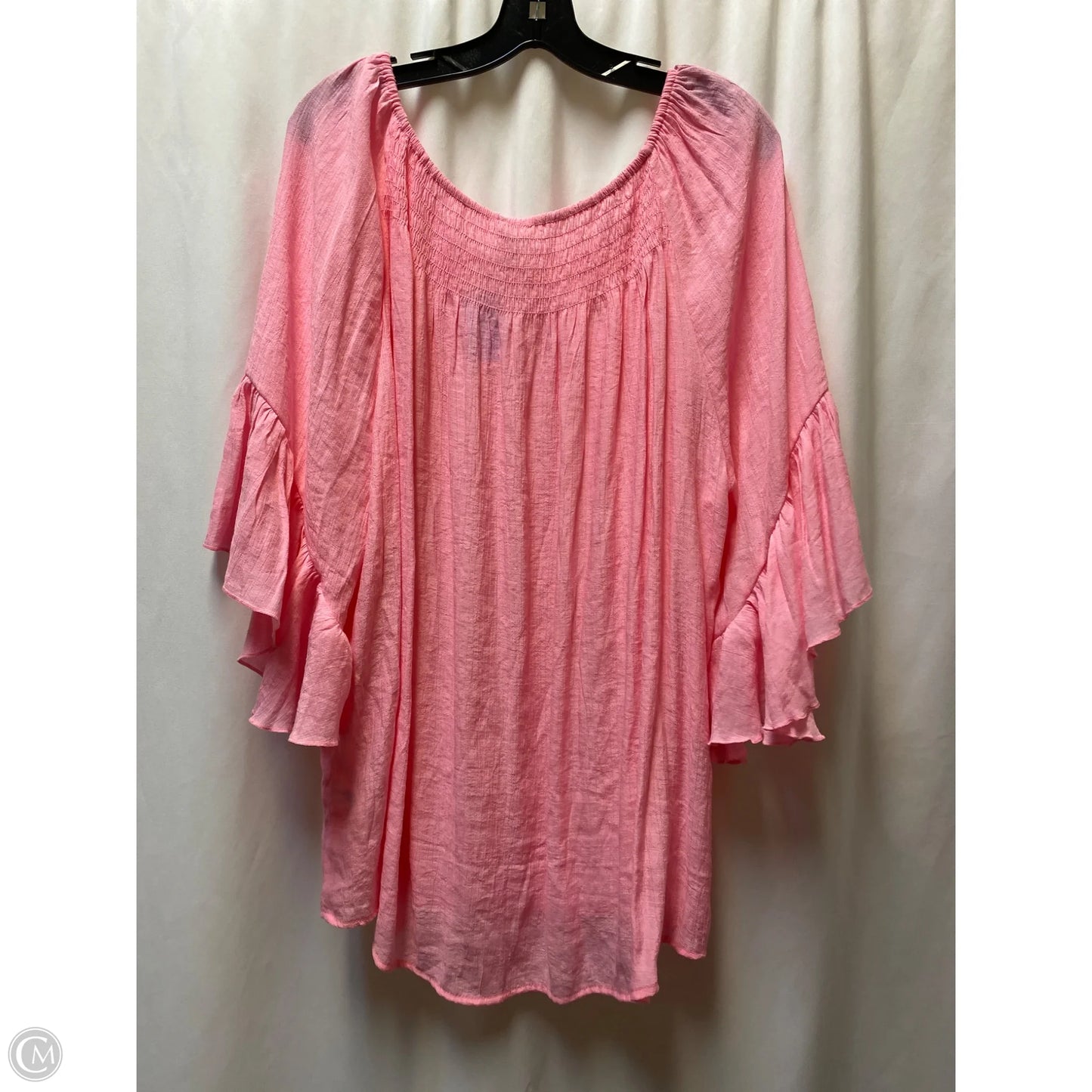 Top Short Sleeve By Cato In Pink, Size: 3x