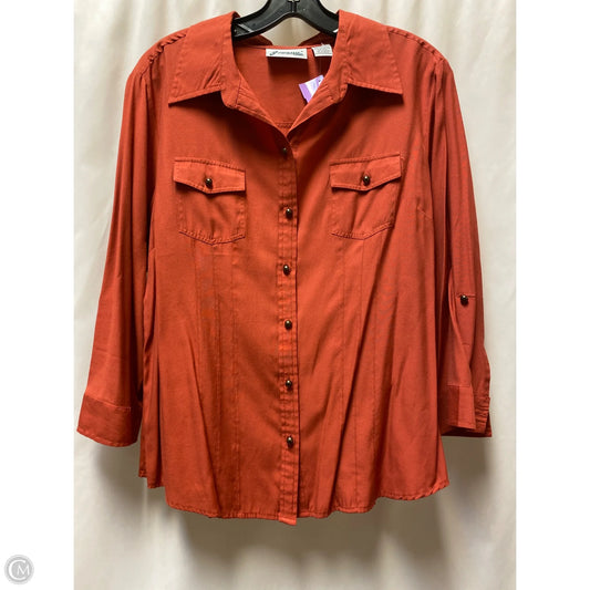 Top Long Sleeve By Clothes Mentor In Maroon, Size: L
