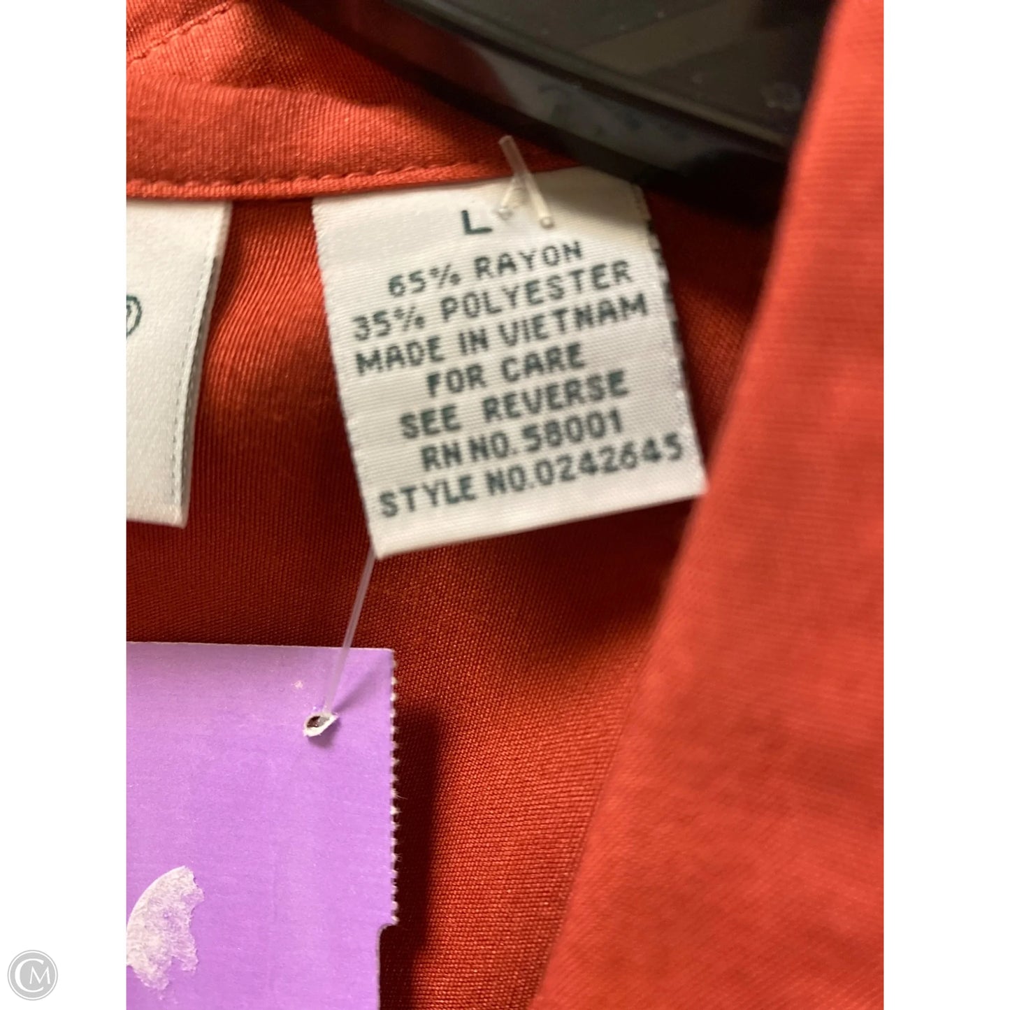 Top Long Sleeve By Clothes Mentor In Maroon, Size: L