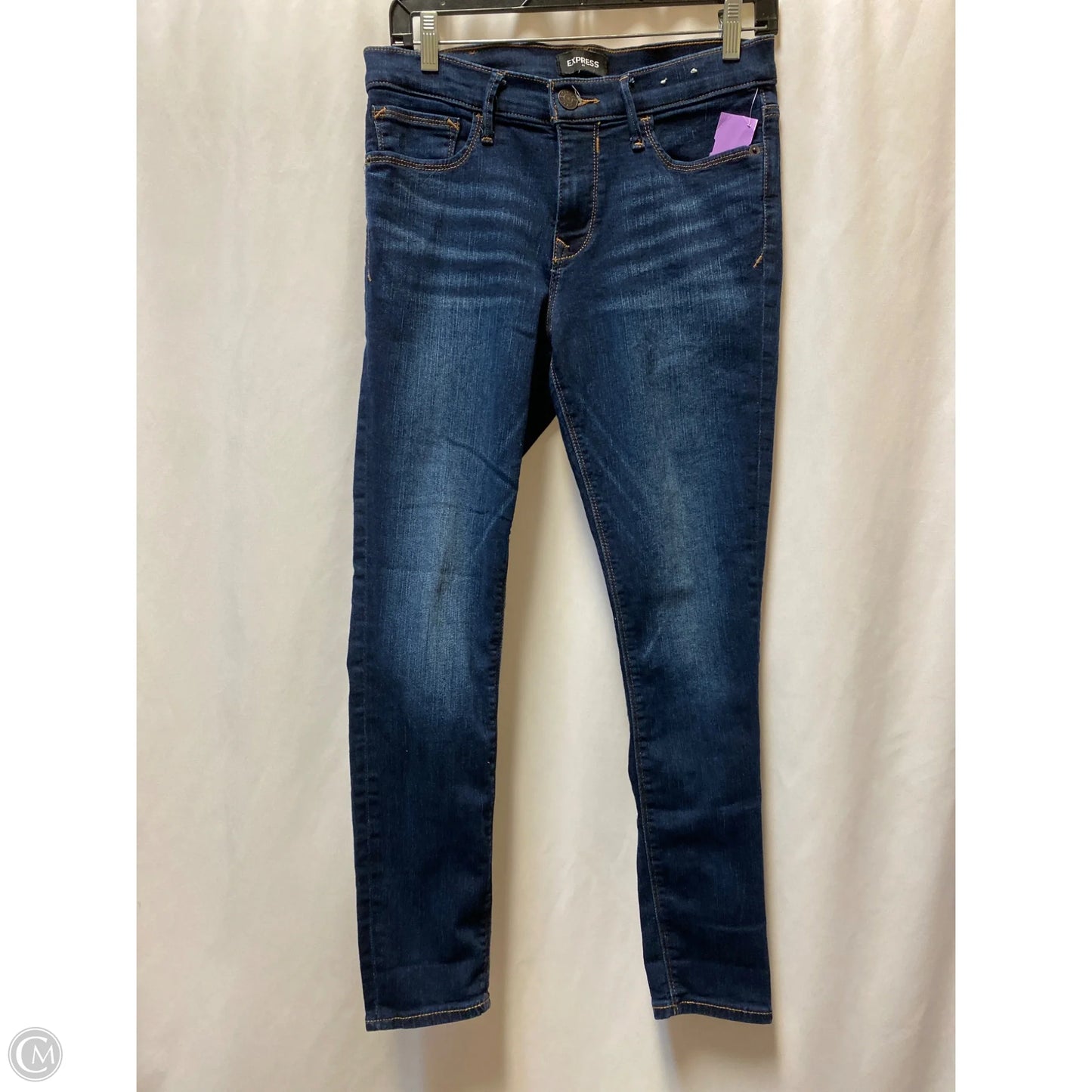 Jeans Skinny By Express In Blue Denim, Size: 6