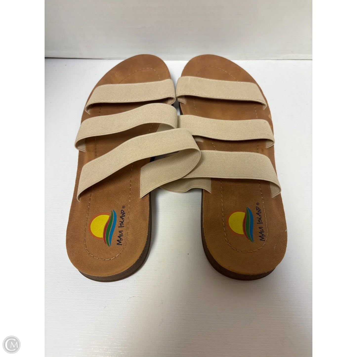 Sandals Flats By Clothes Mentor In Tan, Size: 8