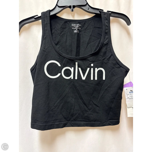 Athletic Tank Top By Calvin Klein In Black, Size: M