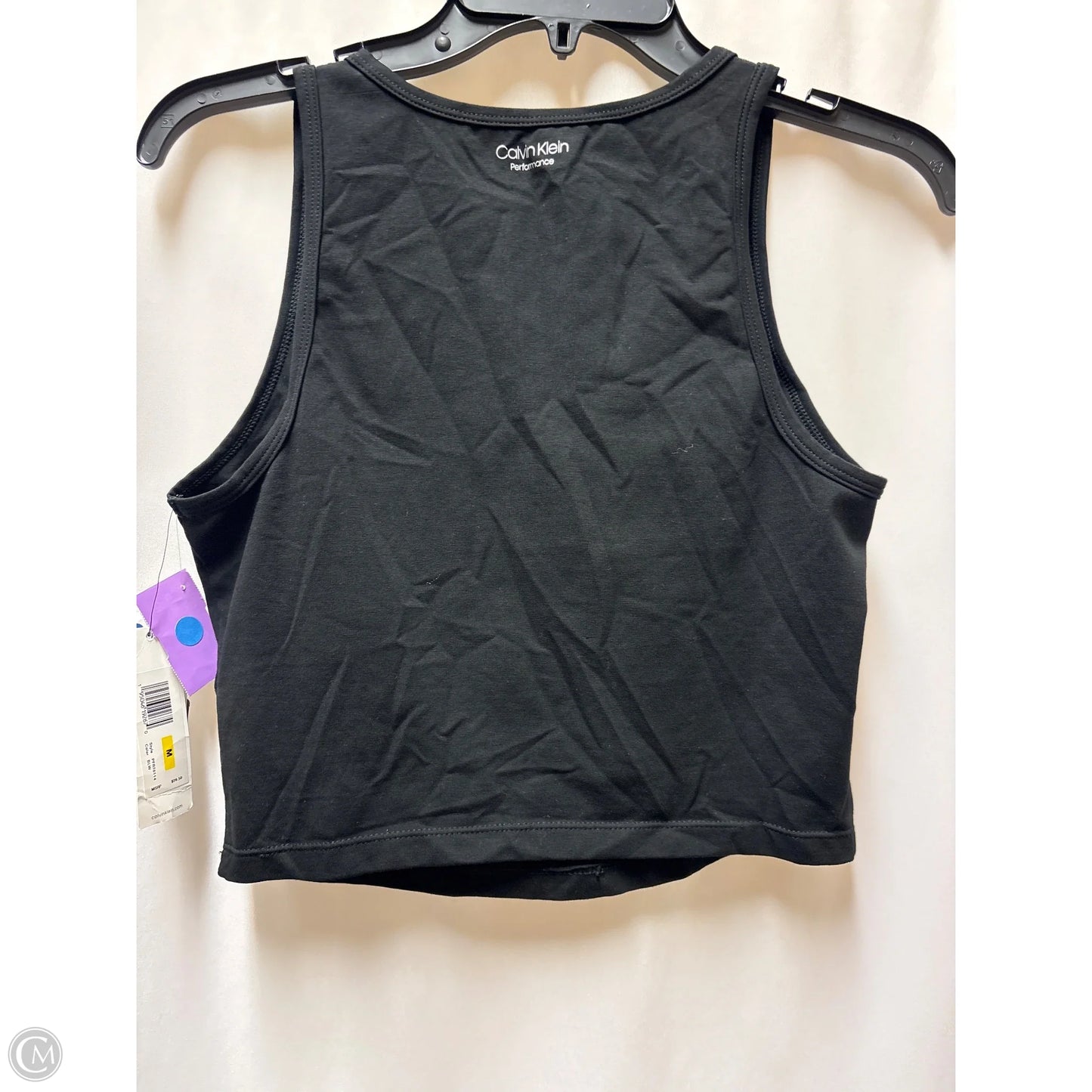 Athletic Tank Top By Calvin Klein In Black, Size: M