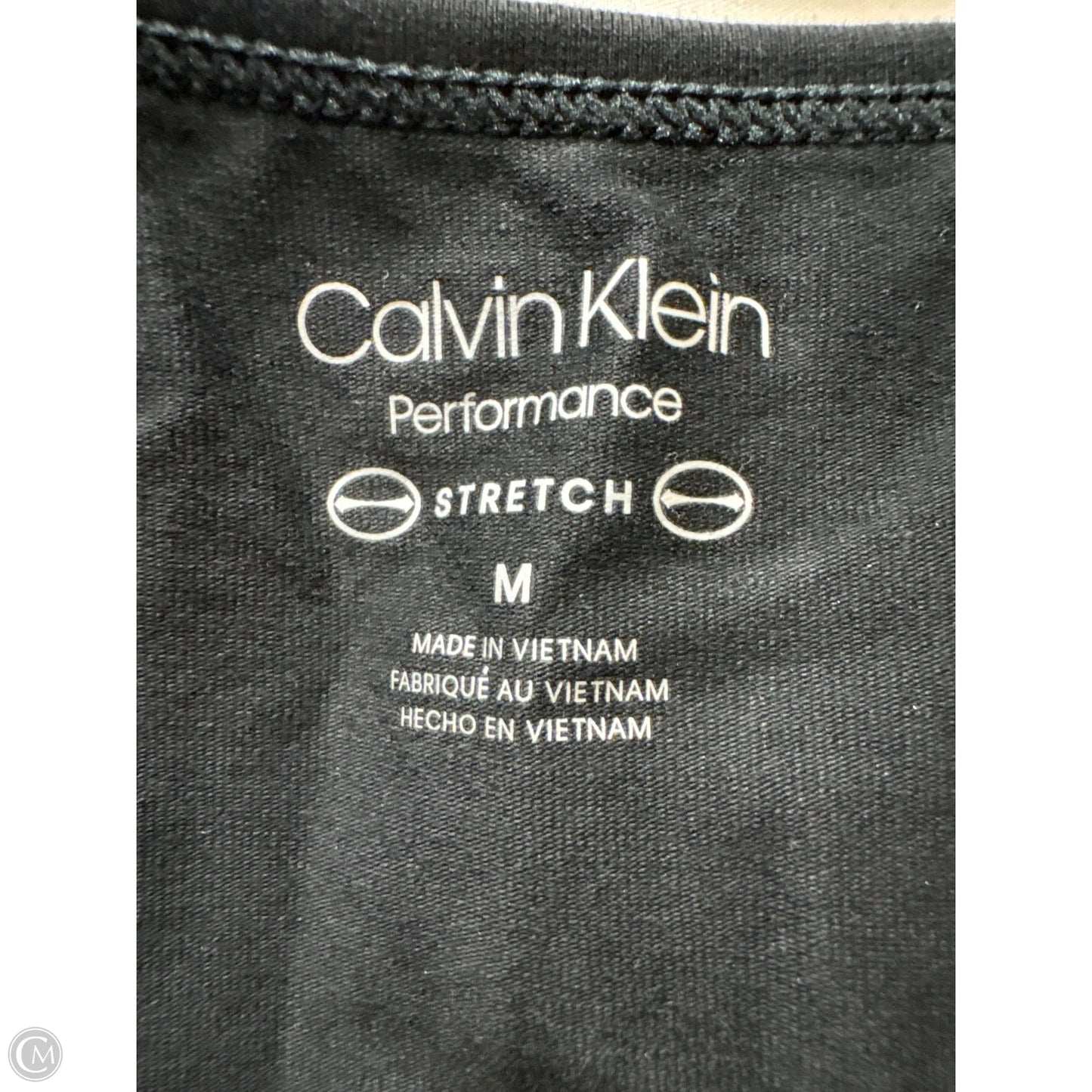 Athletic Tank Top By Calvin Klein In Black, Size: M