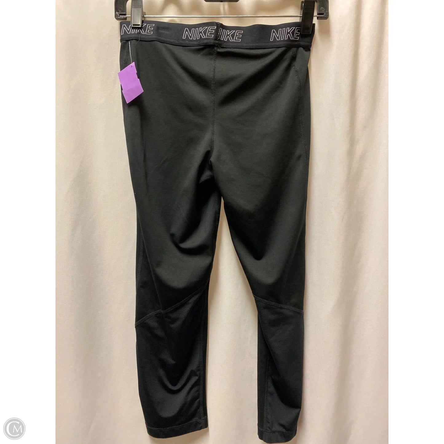 Athletic Capris By Nike In Black, Size: M
