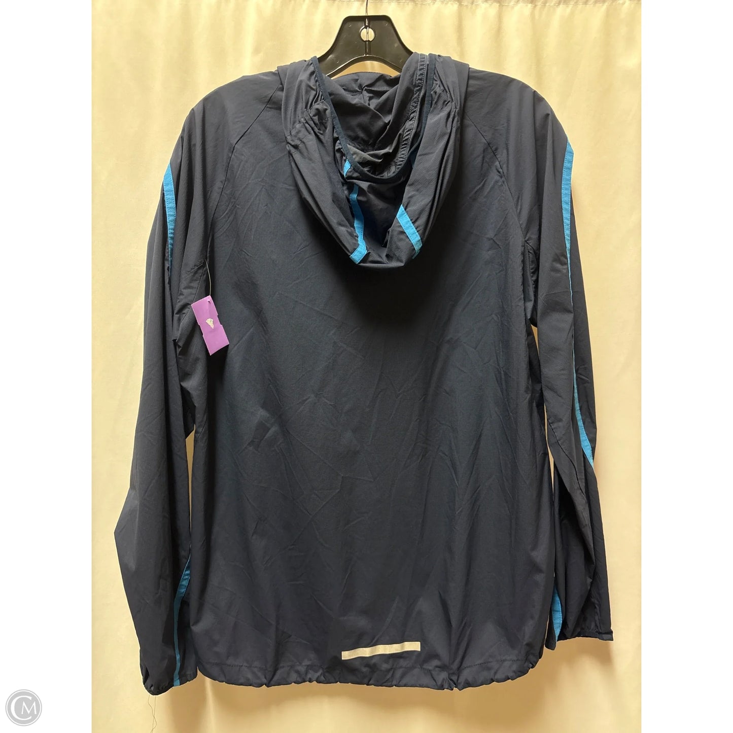 Athletic Jacket By Nike In Navy, Size: S