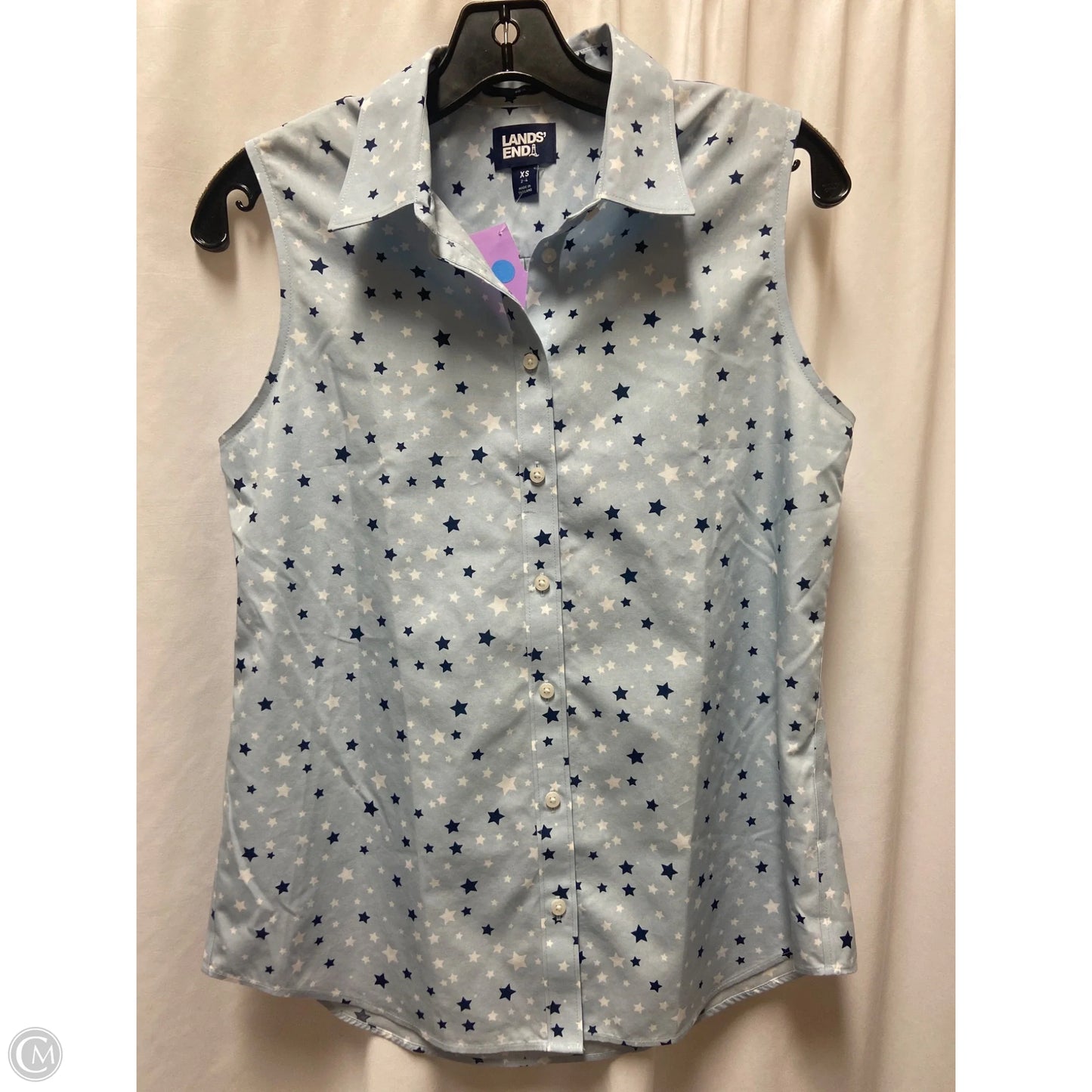 Top Sleeveless By Lands End In Blue, Size: Xs
