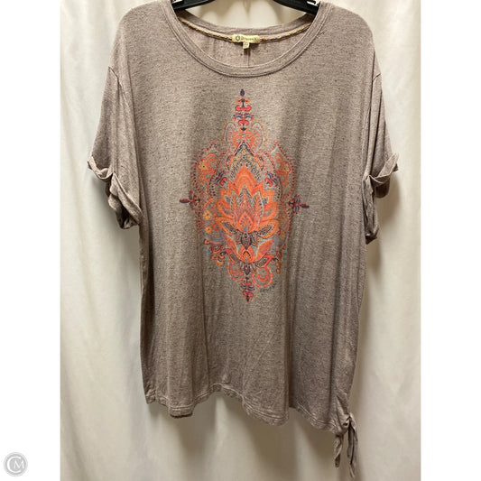 Top Short Sleeve By Democracy In Purple, Size: 2x