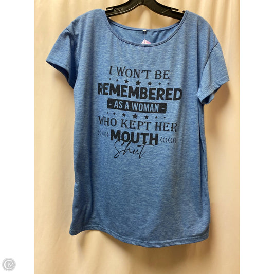 Top Short Sleeve By Clothes Mentor In Blue, Size: L