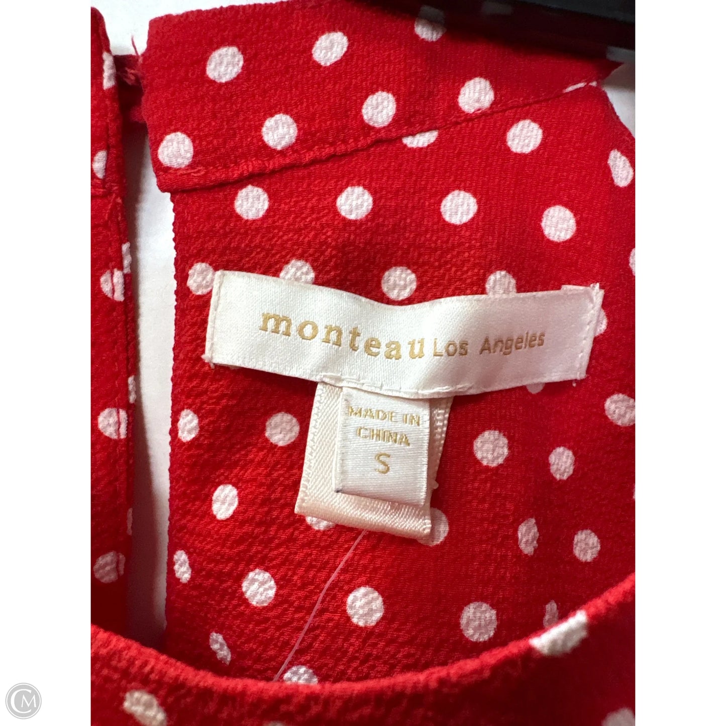 Top Sleeveless By Monteau In Red, Size: S