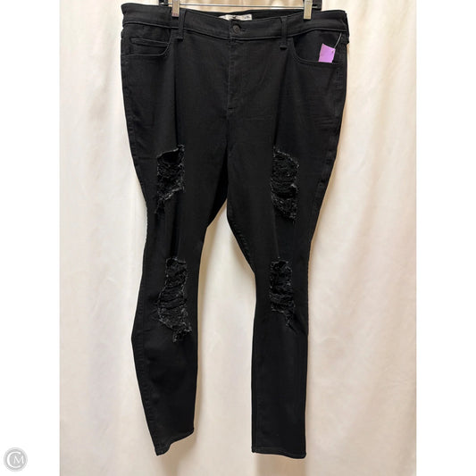 Jeans Skinny By Hollister In Black Denim, Size: 2x
