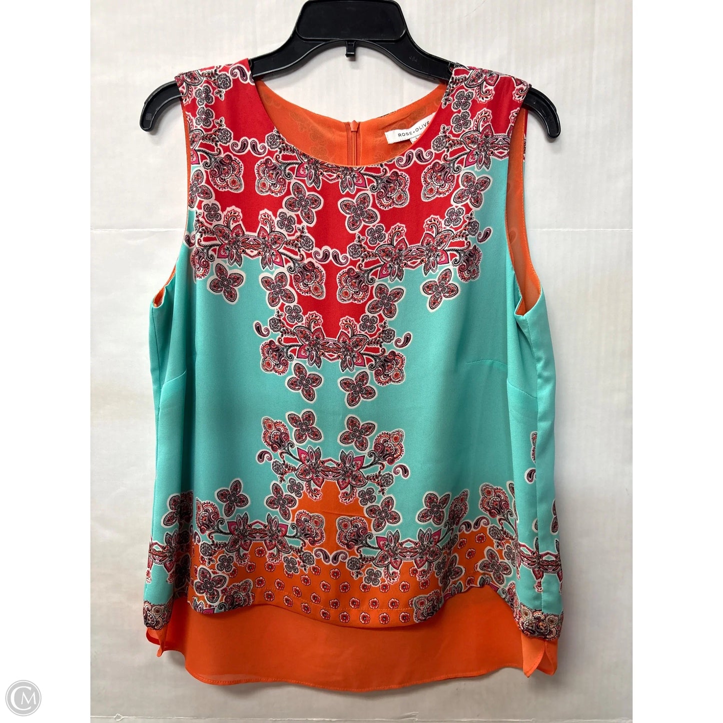 Top Sleeveless By Rose And Olive In Orange, Size: L
