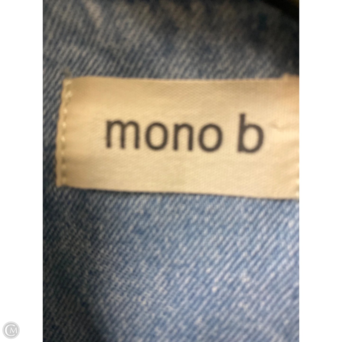 Jacket Denim By Mono B In Blue Denim, Size: L