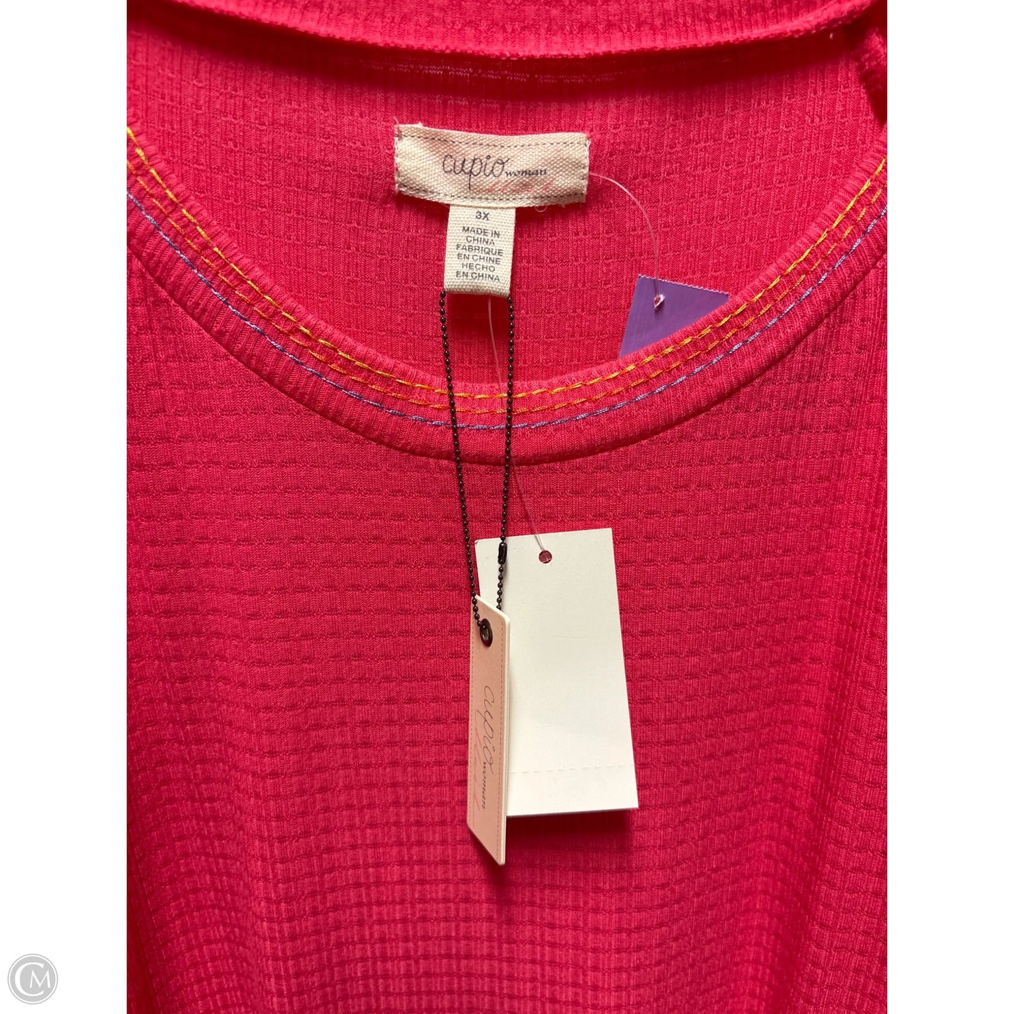 Top Long Sleeve By Chaps In Red, Size: 3x