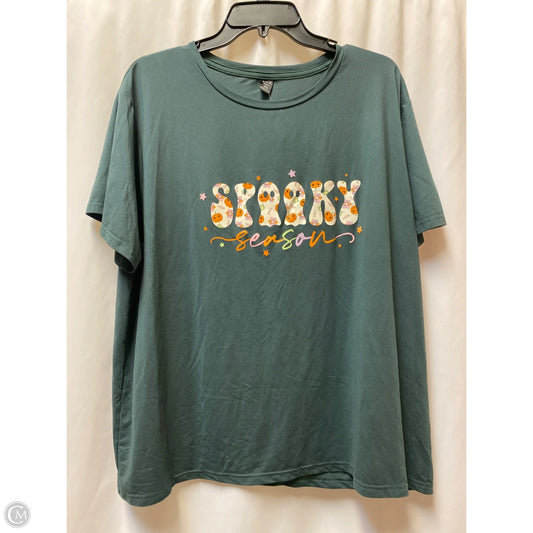 Top Short Sleeve By Shein In Green, Size: 3x