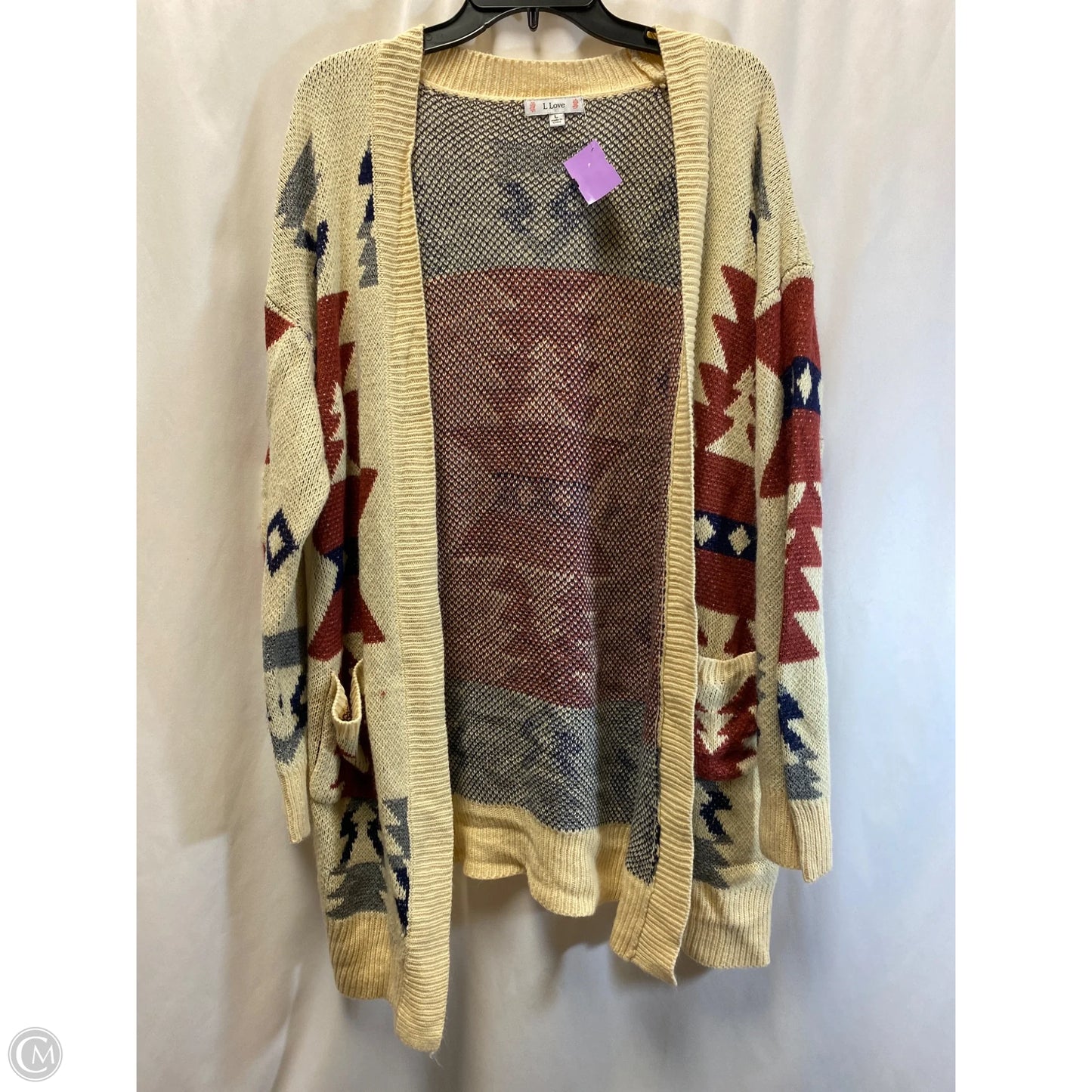 Cardigan By L Love In Tan, Size: L