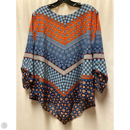 Top 3/4 Sleeve By Ruby Rd In Blue, Size: L