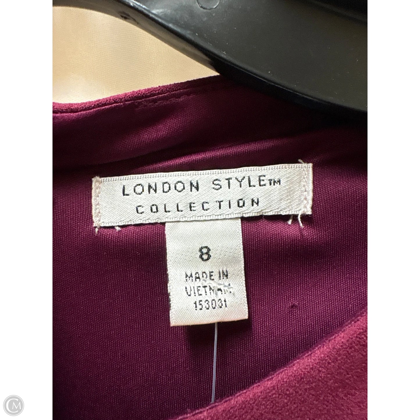 Dress Casual Midi By London Style In Maroon, Size: M