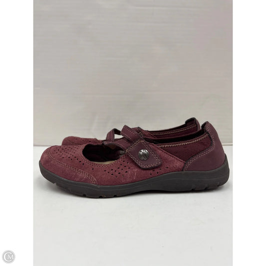 Shoes Flats By Clothes Mentor In Maroon, Size: 7.5
