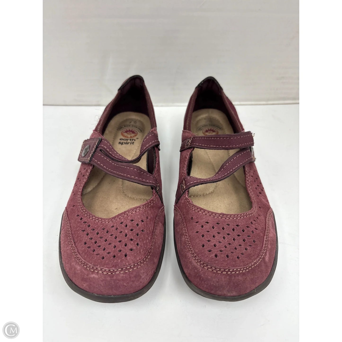 Shoes Flats By Clothes Mentor In Maroon, Size: 7.5