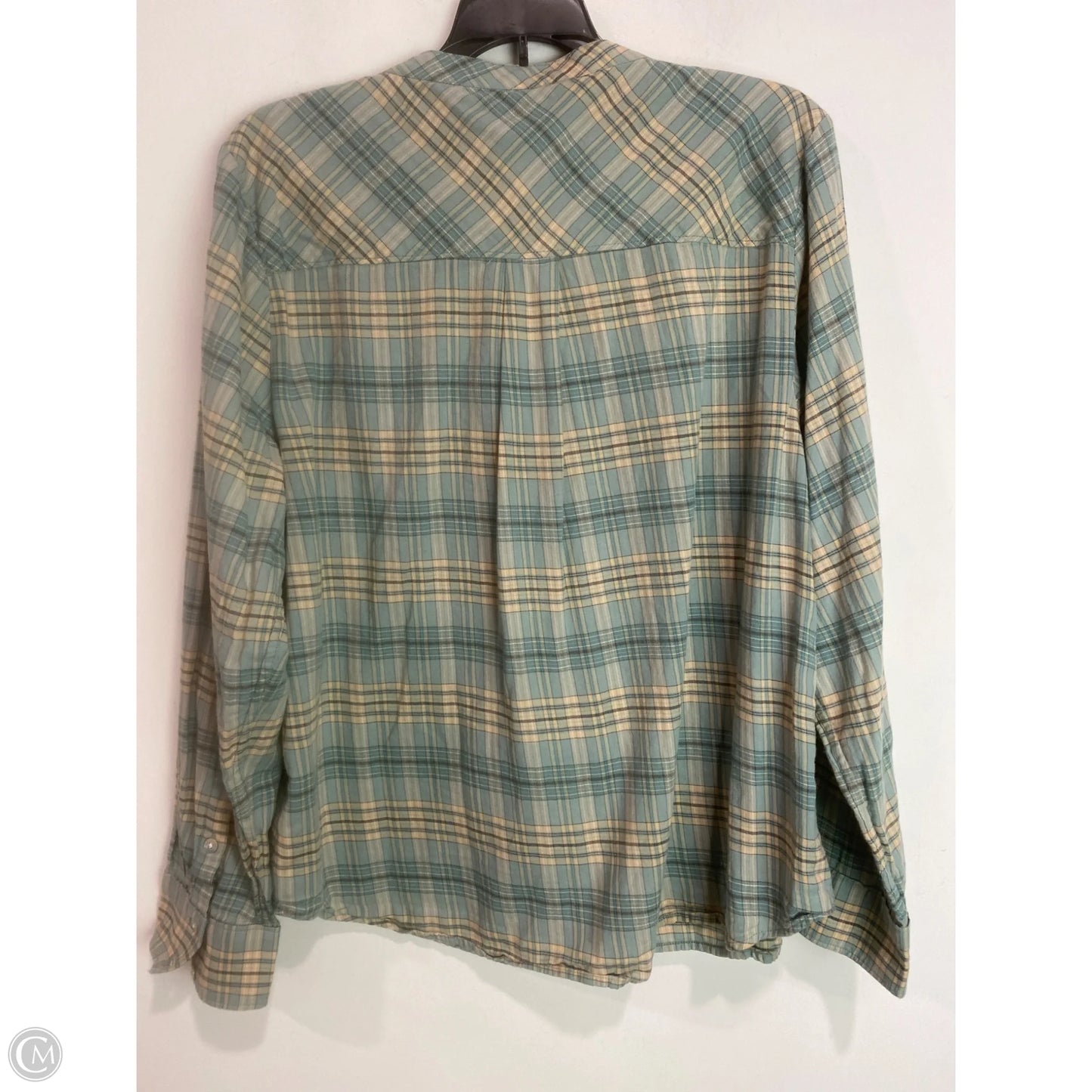 Top Long Sleeve By Faherty In Green, Size: Xl